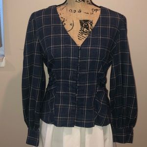 Peplum flannel top